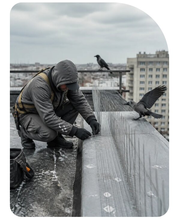 Защита от ворон под ключ в Новокуйбышевске по цене от 5121 р. | Сенат-Нвб